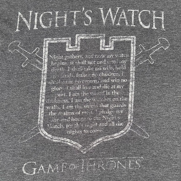 Game of Thrones “Nights Watch” S Men’s Tee - Picture 5 of 8